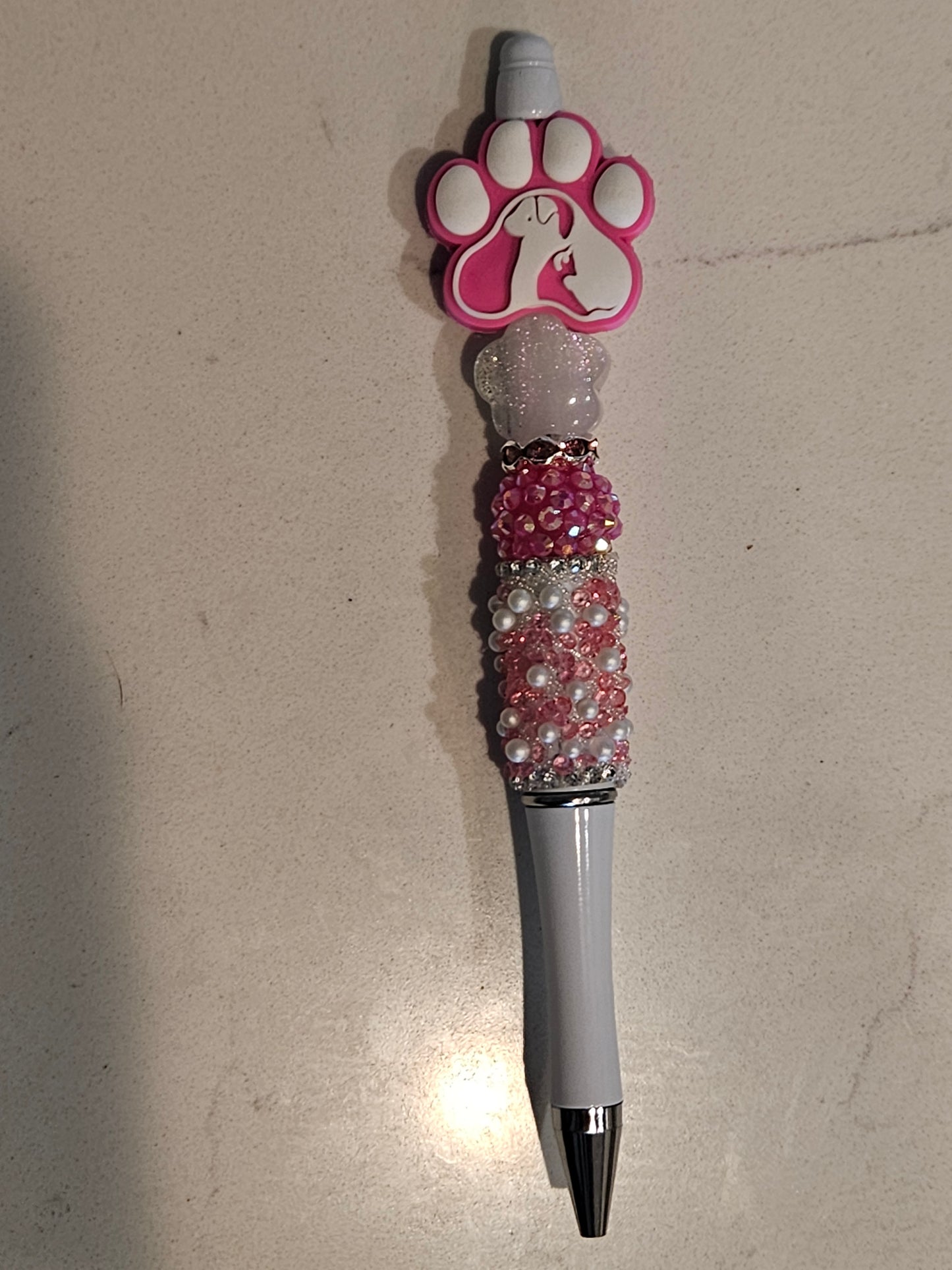 Animal paw beaded pen