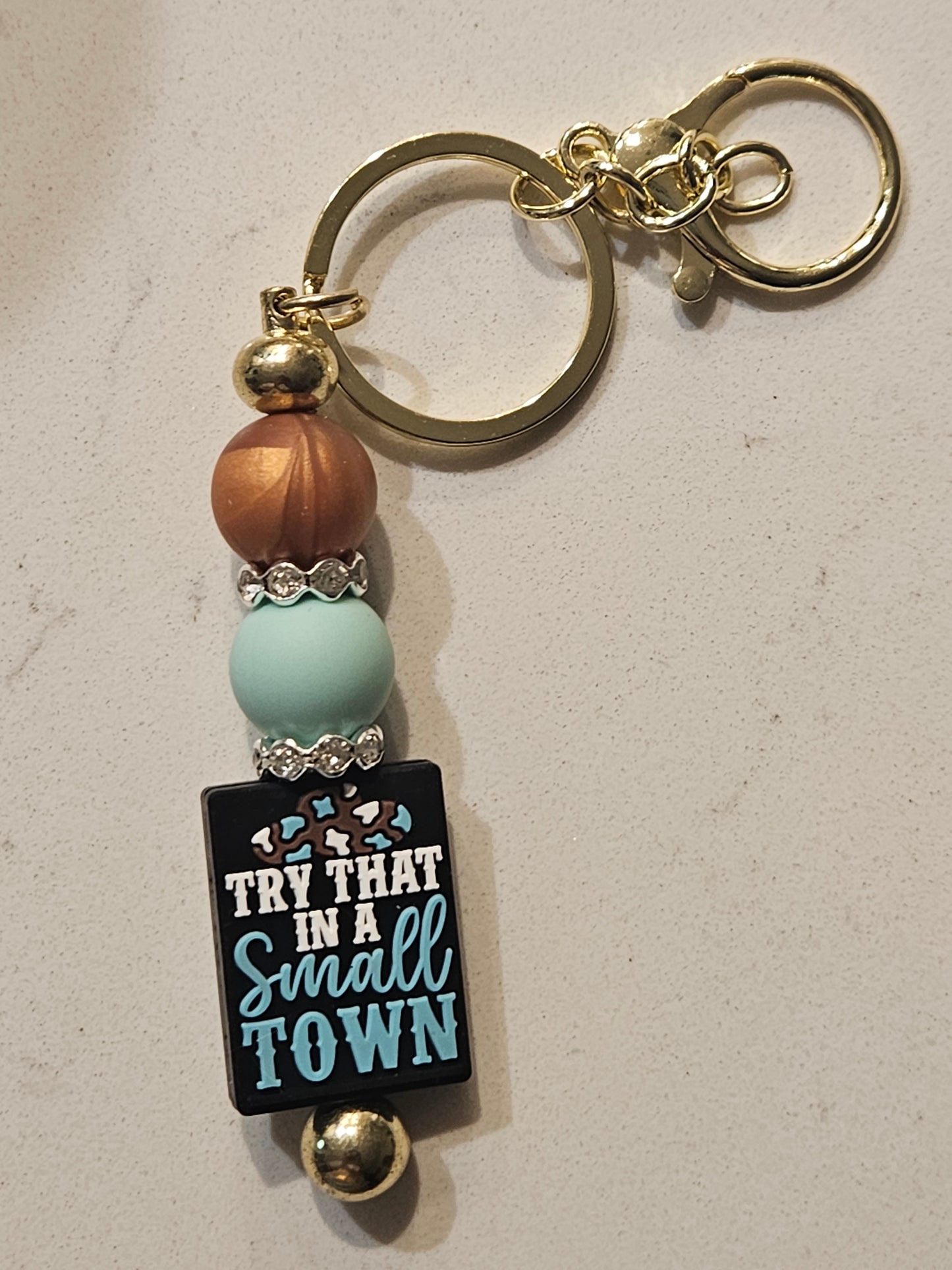 Small town keychain
