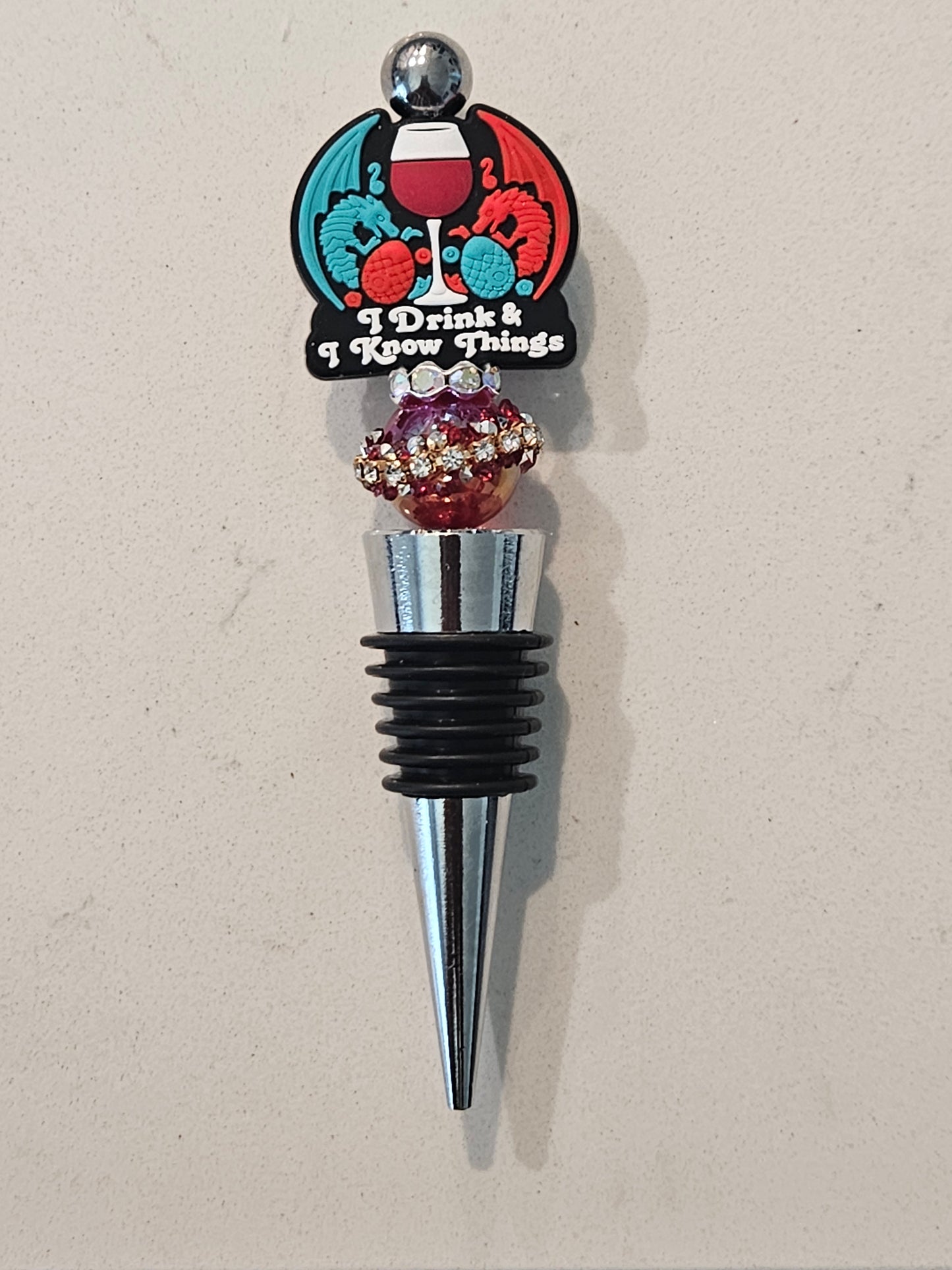 I know things wine stopper