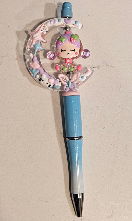 Skull Panda beaded pen