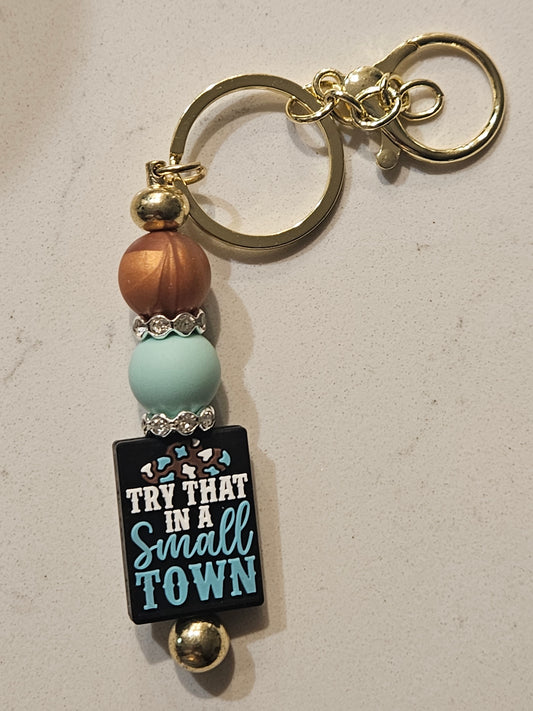 Small town keychain