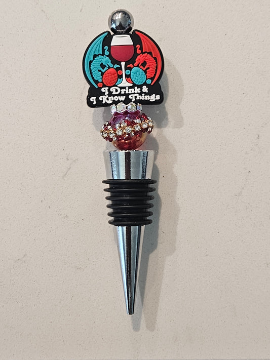 I know things wine stopper