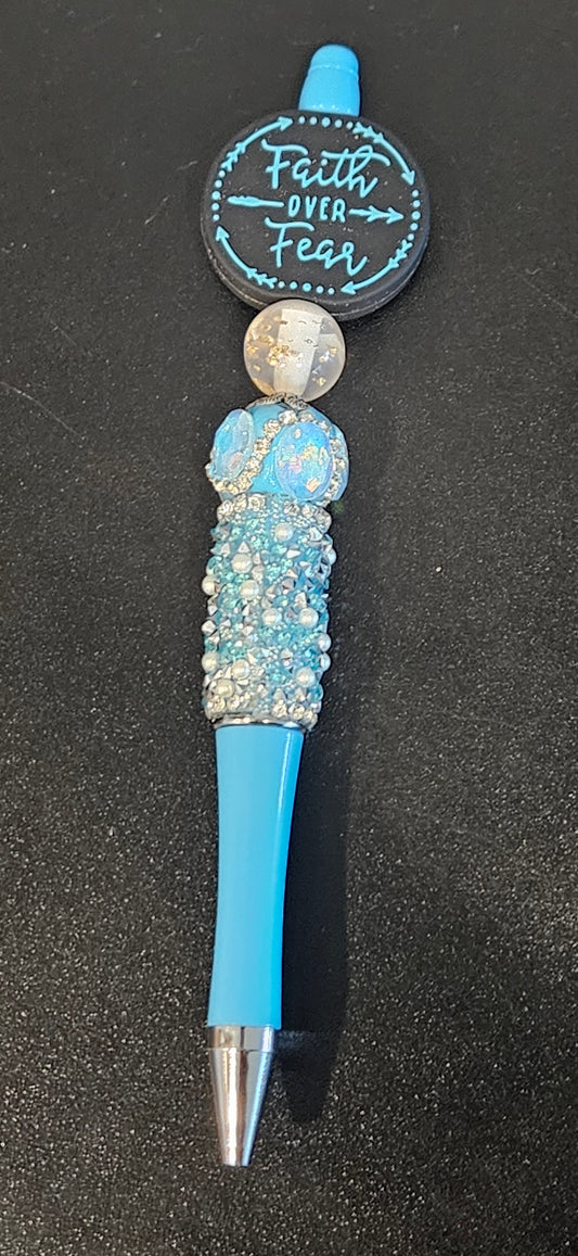 Faith over fear beaded pen